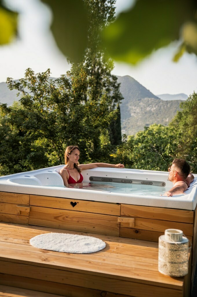 Jacuzzi vue mont Baronnies
