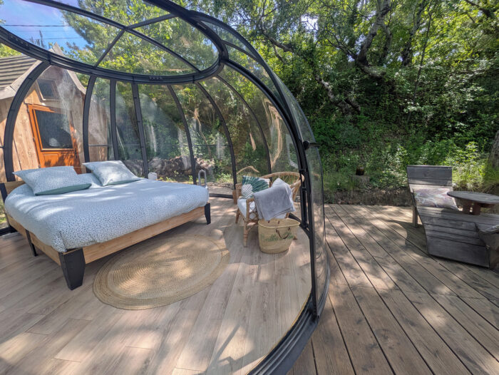 Bulle transparente pour nuit insolite