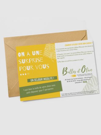 Bon cadeau Bulles d'Olive
